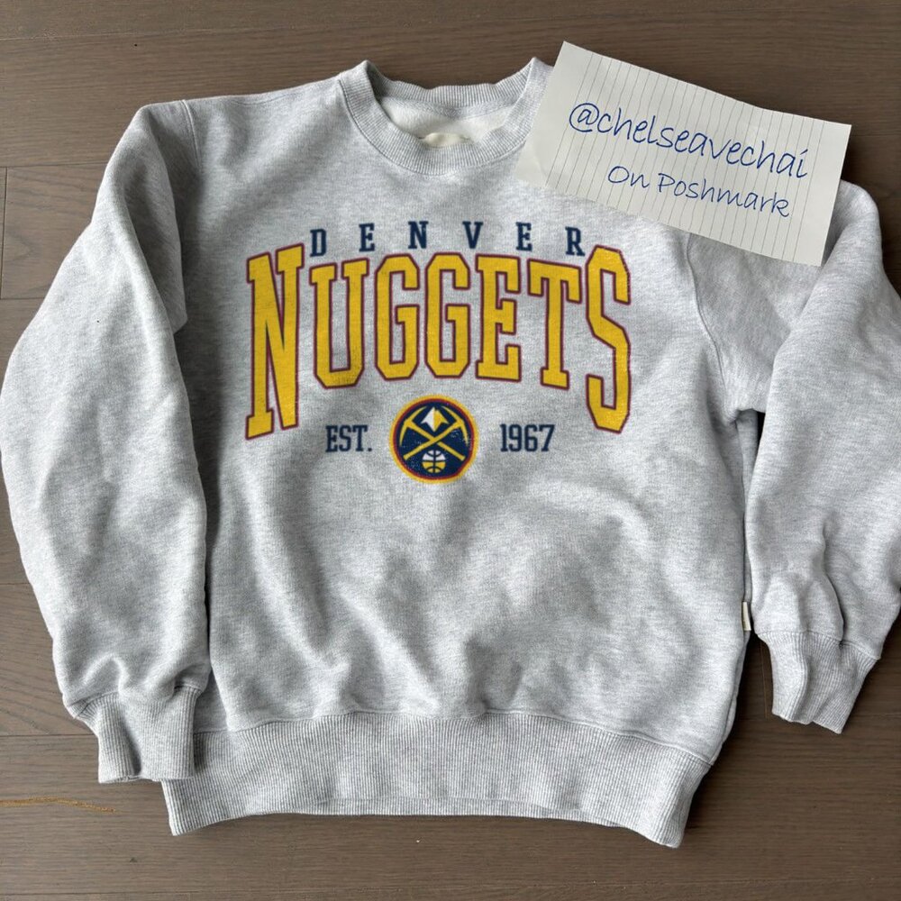Vintage Denver Nuggets Basketball Sweatshirt, Retro 90s NBA Denver Nuggets Shirt